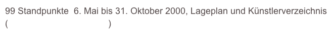 99 Standpunkte  6. Mai bis 31. Oktober 2000, Lageplan und Künstlerverzeichnis (99_Kuenstler_Werke.pdf)